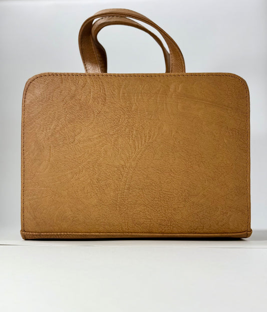 Classic Square Tan Satchel