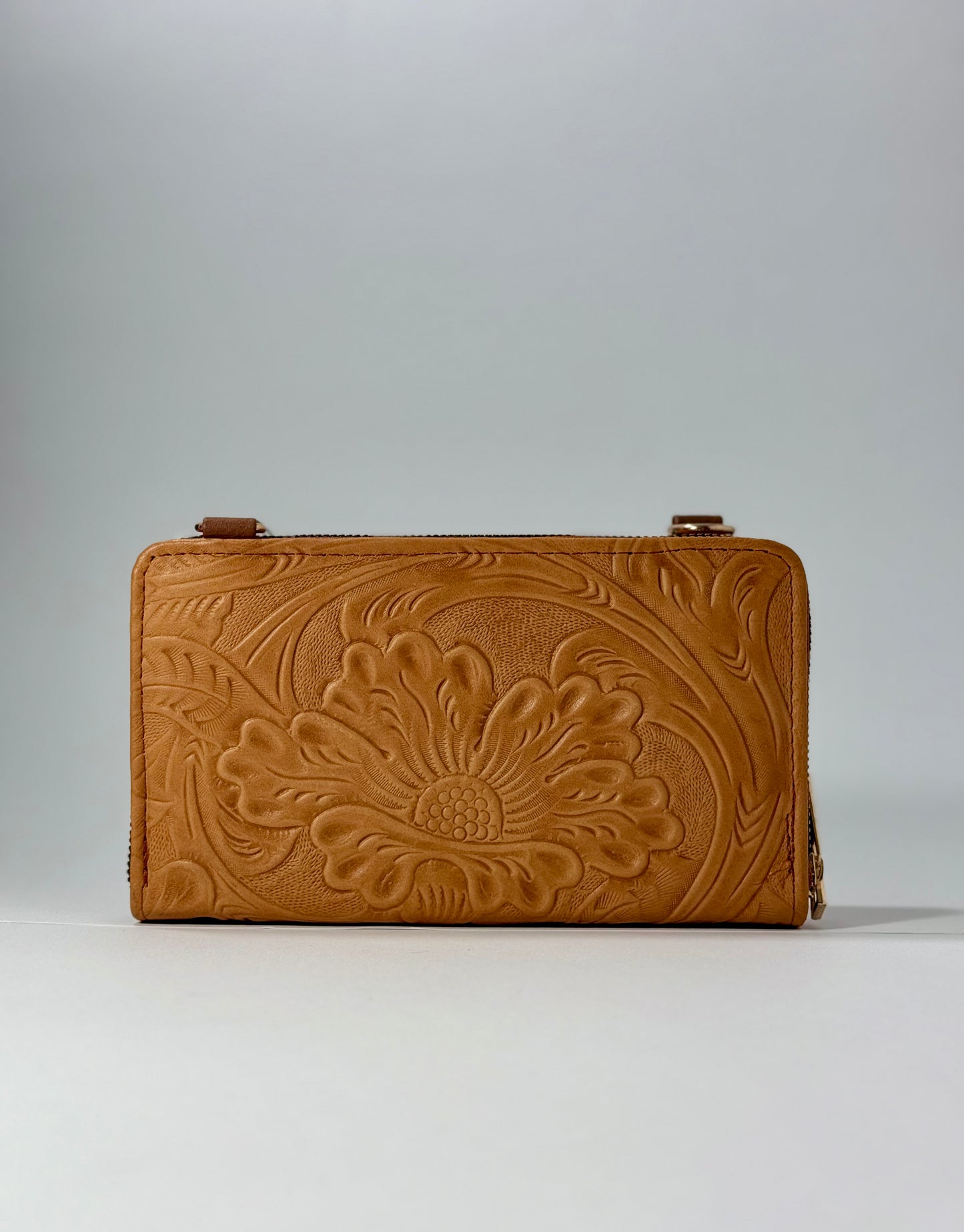 Mini Handbag with Floral Pressed Design